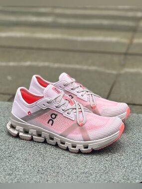 On Running Women's Pink & Coral Cloud Sneakers